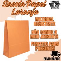 Sacola Papel Laranja Lembrancinha Festa Decoraçao Eventos