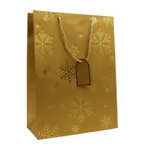 Sacola Papel Para Presente de Natal Embalagem Luxo 32x26 cm