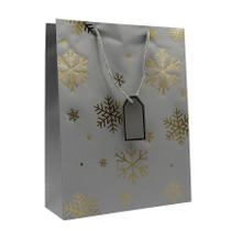 Sacola Papel Para Presente de Natal Embalagem Luxo 32x26 cm