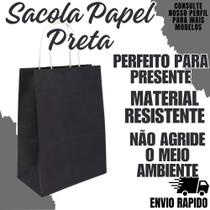 Sacola Papel Preto Lembrancinha Festa Decoraçao Eventos