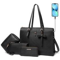 Sacola para Laptop Keyli 15,6" - Couro Impermeável para Mulheres