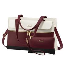 Sacola para laptop LOVEVOOK Bolsa impermeável de couro de 15,6 polegadas