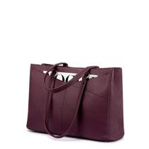 Sacola para laptop LOVEVOOK de couro impermeável 15,6" roxa Sacola para laptop LOVEVOOK de couro impermeável 15,6" roxa