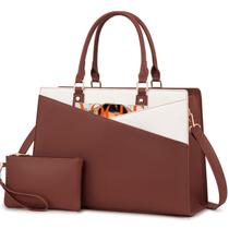 Sacola para laptop LOVEVOOK Leather Business Office Women 15,6 polegadas