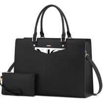 Sacola para laptop LOVEVOOK Leather Business Office Work 17,3 polegadas