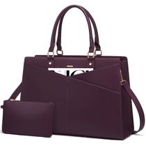 Sacola para laptop LOVEVOOK Leather Business Office Work Purple