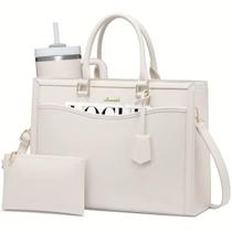 Sacola para laptop LOVEVOOK Leather Office Work 15,6" com conjunto de 2 peças Sacola para laptop LOVEVOOK Leather Office Work 15,6" com conjunto de 2 peças