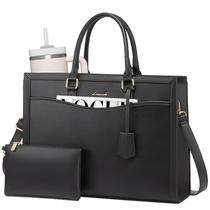 Sacola para laptop LOVEVOOK Leather Office Work 15,6" preta