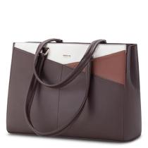 Sacola para laptop LOVEVOOK para mulheres 15,6" café/marrom/bege