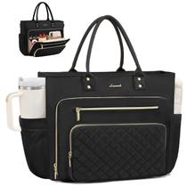 Sacola para laptop LOVEVOOK para mulheres de 17 polegadas preta