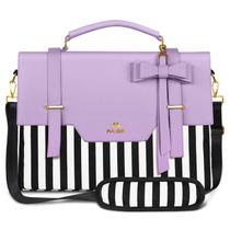 Sacola para laptop MATEIN para mulheres de 15,6" com bolso RFID roxo