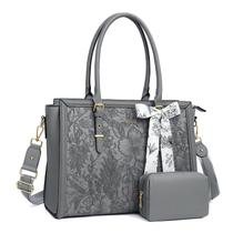 Sacola para laptop MOSISO para mulheres de 17 a 17,3 polegadas em couro PU cinza