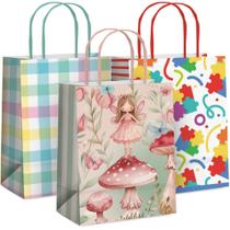 Sacola para Presente Decorada Bebê Infantil M 26X19,5X9,5CM Pacote com 10