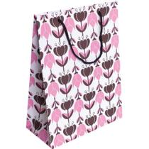 Sacola para Presente Decorada FEMININA/AMOR Grande 40X29X12CM Pacote com 10