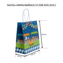 Sacola para presente kraft barraca 17,5x8,5x21,5 c/ 50 un. Sacola para presente kraft barraca 17,5x8,5x21,5 c/ 50 un.
