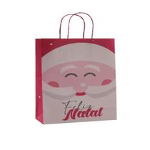 Sacola para Presente Kraft Estampa Natal - Kit 10 Unidades - Tamanho P 26 x 25 x 12 Sacola para Presente Kraft Estampa Natal - Kit 10 Unidades - Tamanho P 26 x 25 x 12