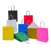 Sacola para presente kraft preta 17,5x8,0x21,5 c/ 10 un.