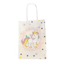 Sacola para presente kraft unicornio 17,5x8,0x21,5 c/ 10 un.