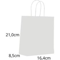 Sacola para Presente Lisa Branca P 16,4X21X8,5CM Pacote com 10 Sacola para Presente Lisa Branca P 16,4X21X8,5CM Pacote com 10