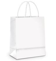 Sacola para Presentes em Papel P 21,5x15x8 cm - Branca - 10 unidades - Cromus - Rizzo