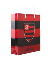 Sacola Para Presentes Vermelha Flamengo 33X27Cm Oficial