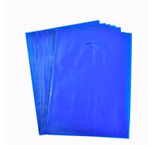Sacola Plástica 20X30 Azul - alça boca de palhaço- Kit 40un Sacola Plástica 20X30 Azul - alça boca de palhaço- Kit 40un