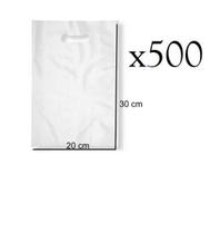 Sacola Plástica 20X30 Branca Alça Boca De Palhaço- Kit 500Un