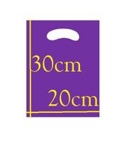 Sacola Plástica 20X30 Roxa -alça boca de palhaço- Kit 20un