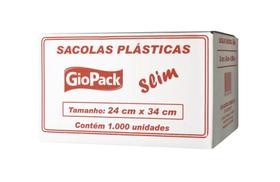 Sacola plástica branca 24x34 c/ 1000 unid - virgem slim