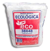 Sacola Plastica Branca 38x48 Para Mercado E Loja C/1.000 Und - SACOLAS POR MILHEIRO