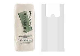 Sacola Plástica Ex G Branca 80X100Cm Rioplastic C/500 (2Pct)