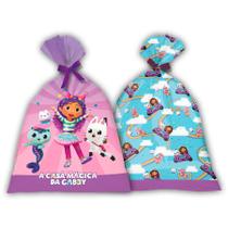 Sacola Plastica - Festa A Casa Magica da Gabby - 8 unidades - FestColor - Rizzo