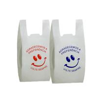 Sacola Plástica Mercado Agradecemos Vermelha 30x45cm 1000 Un