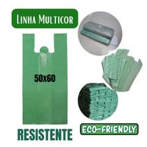 Sacola Plástica Multicor Reciclada Reforçada 50x60 c/3 Kg Grande - Plastimpel