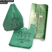 Sacola Plástica Parão Eco Verde Prefeitura - 48x54cm - FD 500 Unidades