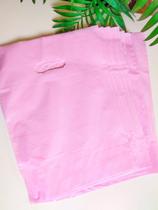 Sacola Plastica Premium Boca de Palhaço 30x40 - 100 unidades COR: Rosa Bebê