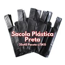 Sacola Plástica Preta - 35x45 Pacote 5KG Sacola Plástica Preta - 35x45 Pacote 5KG