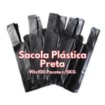 Sacola Plástica Preta - 90x100 Pacote 5KG Sacola Plástica Preta - 90x100 Pacote 5KG