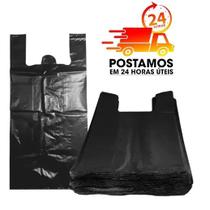 Sacola Plástica Preta Reciclada Reforçada 40X50 3KG Sacola Plástica Preta Reciclada Reforçada 40X50 3KG