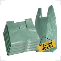 Sacola Plástica Reciclada Reforçada 40x50 - 1kg - SACOLAS POR KG.