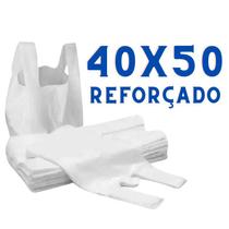 Sacola Plástica Reciclada Reforçada 40x50 4kg Branca - SACOLAS POR KG.