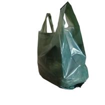 Sacola plástica reciclada verde 90x100cm 5kg - Casa Azul Embalagens
