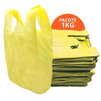 Sacola Plástica Reforçada 38x48cm Azul Pacote 1Kg Amarela Para Adega Mercado Padaria Hortifrúti Sacola Plástica Reforçada 38x48cm Azul Pacote 1Kg Amarela Para Adega Mercado Padaria Hortifrúti