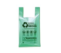 Sacola Plástica Verde 38x50 100 un. Biodegradável - Original - Arm Embalagens