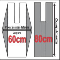 Sacola Plástica Virgem Branca 60X80 cm - Fd c/ 2,5kg - Super Reforçada