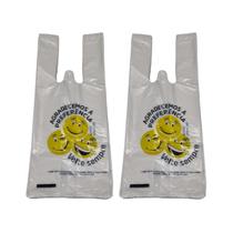 Sacola Plástica Volte Sempre 30x40 Reforçada com 1.5kg. Embalagem para Lojas, Comércio, Presentes e Delivery
