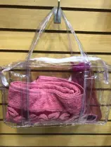 sacola praia bolsa plástica alça transparente com zíper (p m g) sacola praia bolsa plástica alça transparente com zíper (p m g)