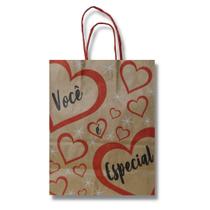 Sacola Presente Você É Especial G 23,5x10x31,5cm Kit com 50 unidades Embalagem para Lembrancinhas e Presentes Sacola Presente Você É Especial G 23,5x10x31,5cm Kit com 50 unidades Embalagem para Lembrancinhas e Presentes
