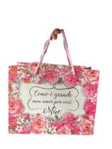 Sacola presenteavel com frase para o dia das mães