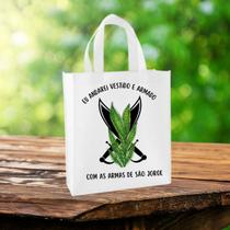 Sacola Retornável Tecido - Ecobag - Oração São Jorge